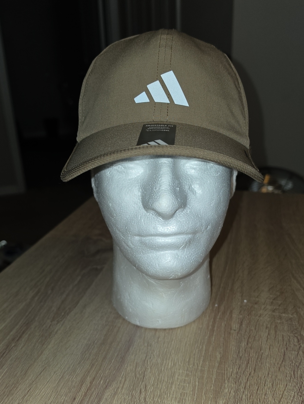 Adidas Brown Cap with Reflective Logo.